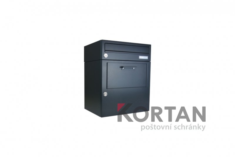 Parcel box (schránka na balíky) do sestav - nástěnný, lakovaný RAL 7016 antracit  (SE SCHRÁNKOU B-017) | eshop.KORTAN.cz